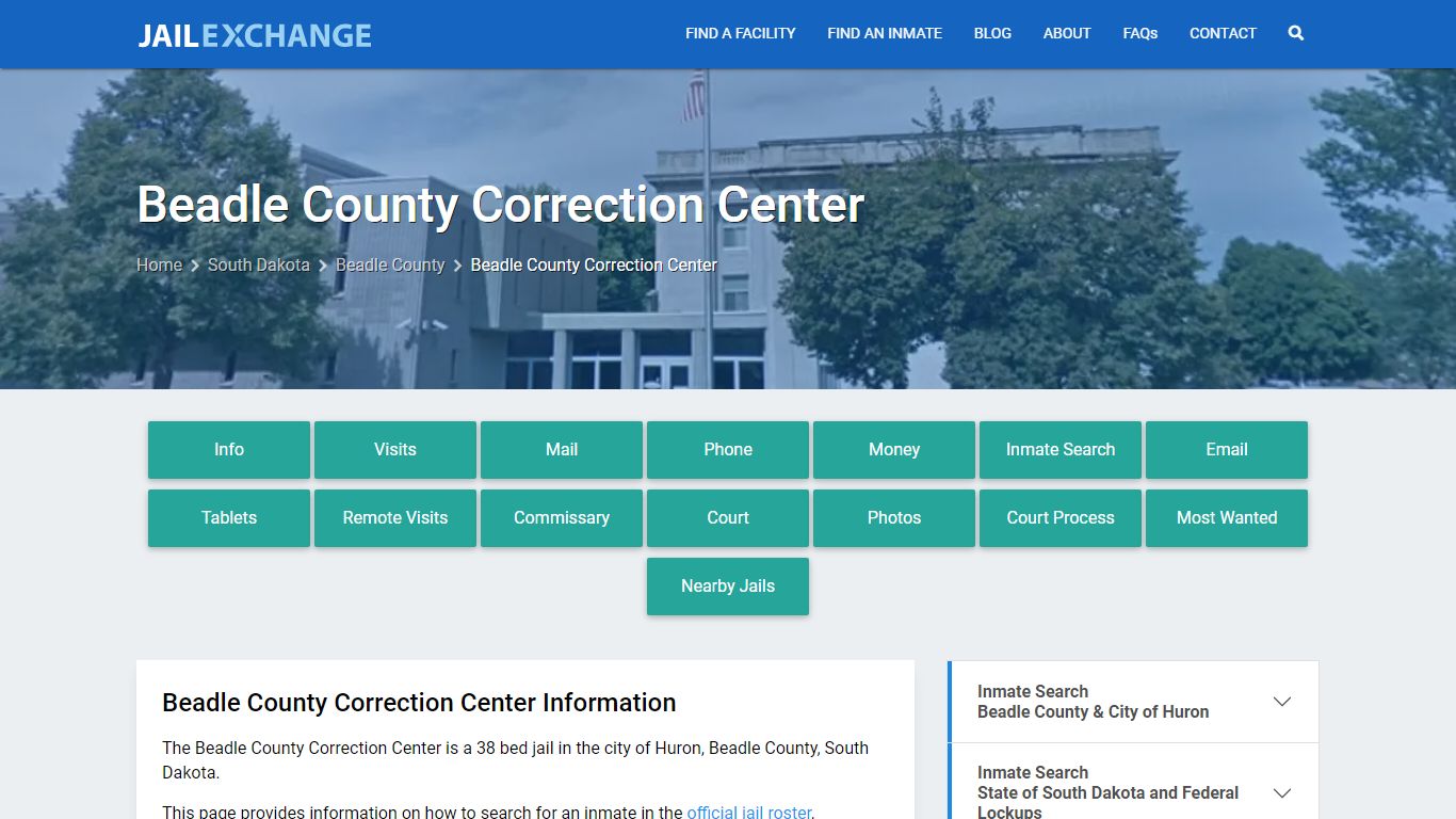 Beadle County Correction Center, SD Inmate Search, Information